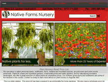 Tablet Screenshot of nativefarmsnursery.net